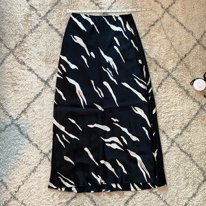 Reformation silk midi skirt